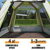 [US Local Warehouse] 4.0 Automatic Inflatable Camping Tent 300D Oxford Fabric Blow up Instant Setup Inflatable Tent UV Protection Waterproof Inflatable Cabin for Backyard & Picnic Use