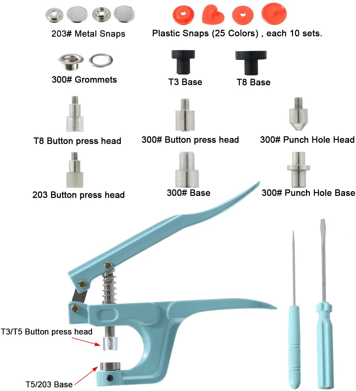 Snaps and Snap Pliers Set
