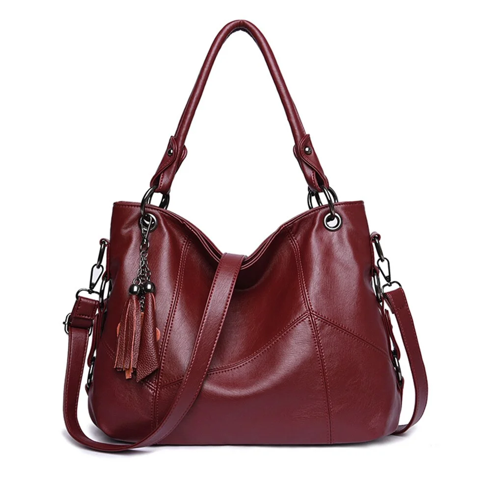 Ladies Hand Bags For Women 2019 Genuine Leather Tassel Luxury Handbags Women Bags Designer Handbags High Quality Casual Tote Sac