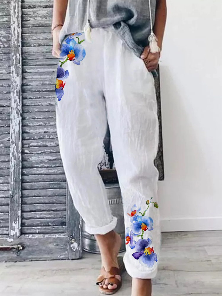 2022 Spring Summer Women Casual Bottoms Female Loose Streetwear Long Pocket Pants Fashion Print Slim Mid Waist Pencil Pants New