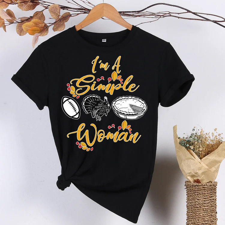 Thanksgiving Tshirt Women Turkey Football Pumpkin Pie T-Shirt-597964