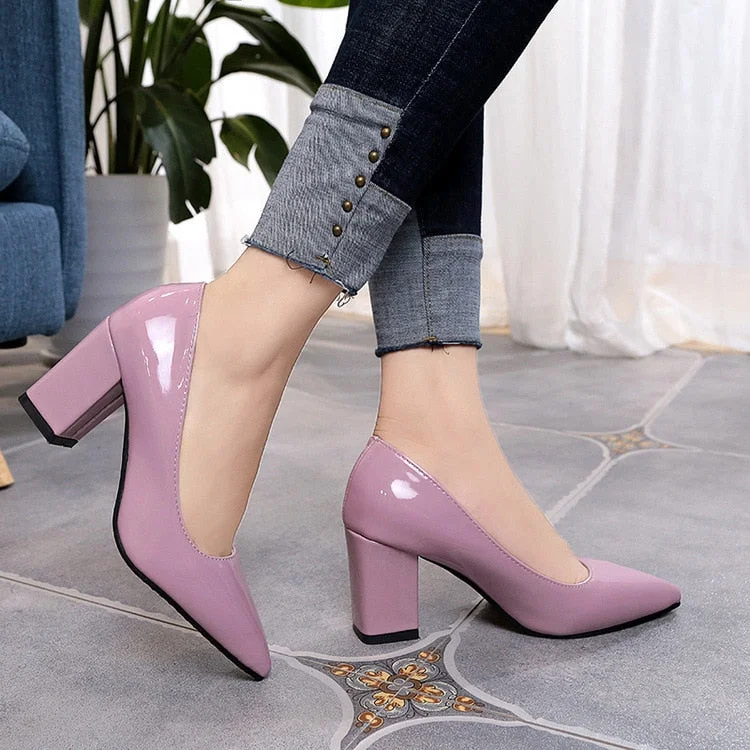 Women's High Heels Sexy Bride Party mid Heel Pointed toe Shallow mouth High Heel Shoes Women shoes big size 2020 new