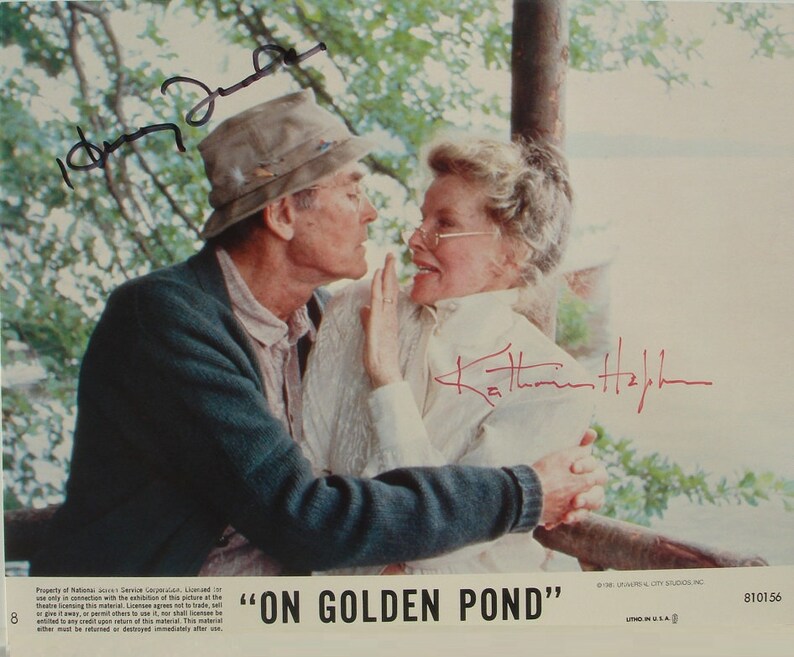 KATHARINE HEPBURN & Henry FONDA signed Autographed Photo Poster painting X2 On Golden Pond wcoa