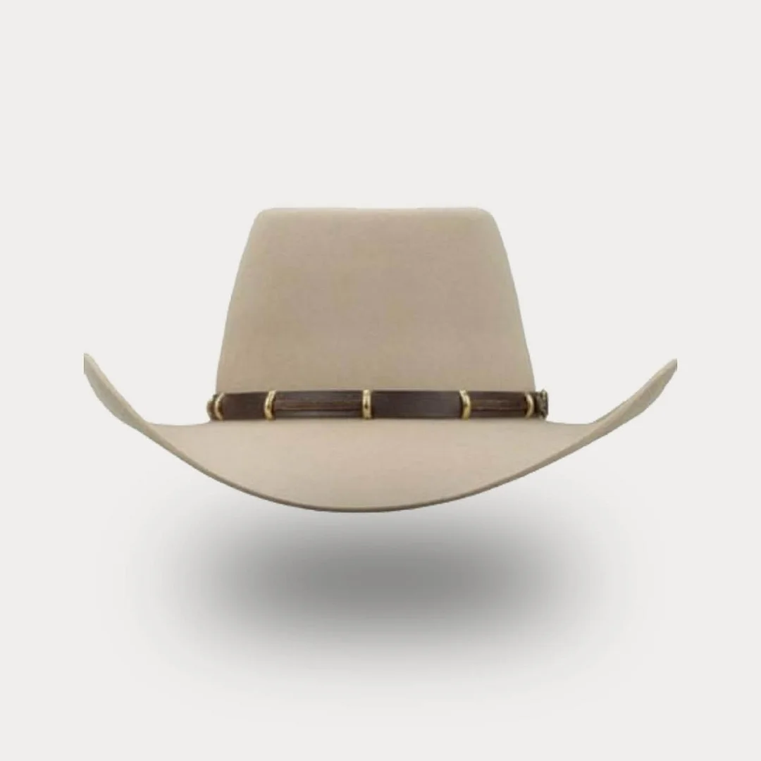The Boss 100X  Cowboy Hat-Natural-3.5" Brim, 4" Crown--Made in Australia