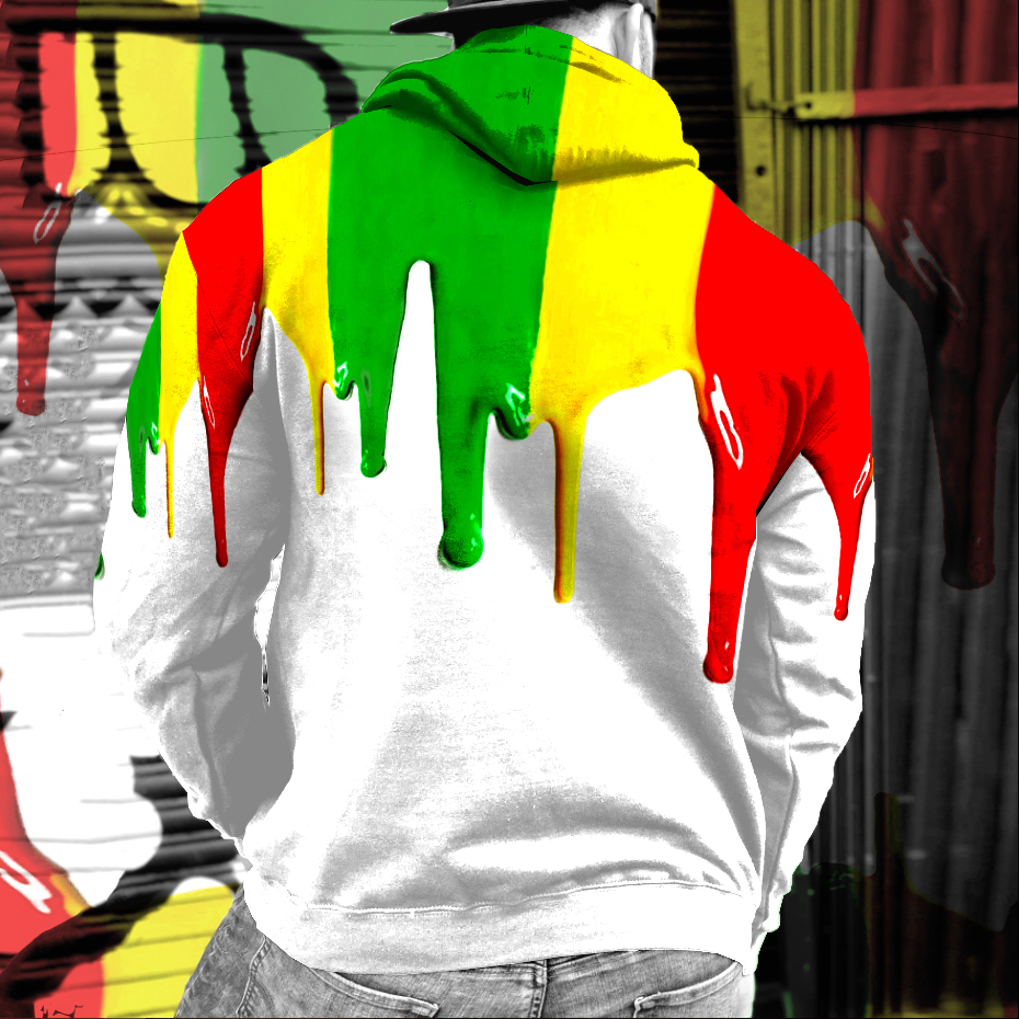 Art Paint Reggae Print Graphic Hoodie wearshes