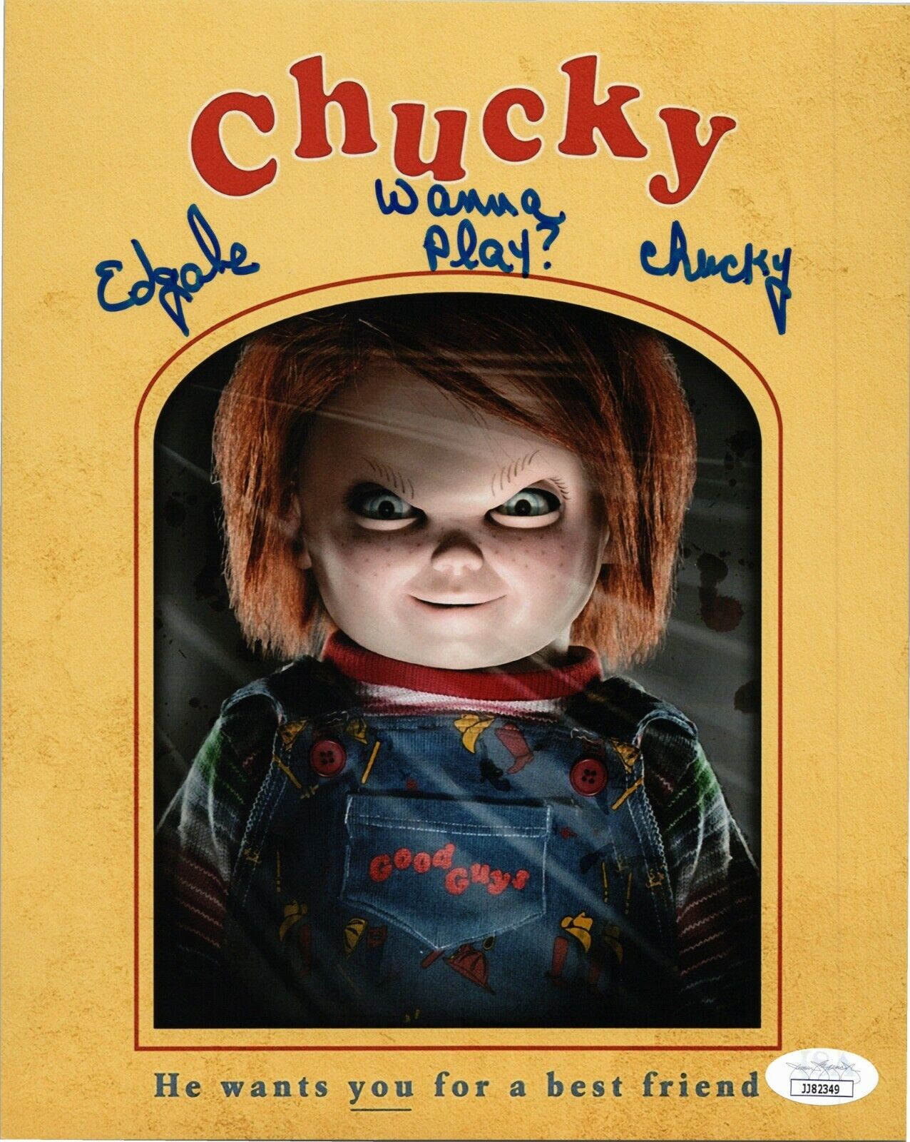 ~~ ED GALE Authentic Hand-Signed CHUCKY - CHILD'S PLAY