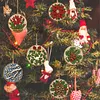 6pcs/set DIY Diamond Special Shape Pearl Art Hanging Wooden Christmas Tree Ornament Kit