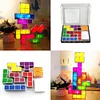 Tetris Lamp DIY Stackable Puzzle LED Night Light Table Lamp Mood Light Retro Night Light Multi-Shape Buildable Bedroom Living Room Decoration Home Lighting
