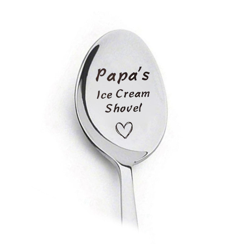Fashion Letter Stainless Steel Spoon