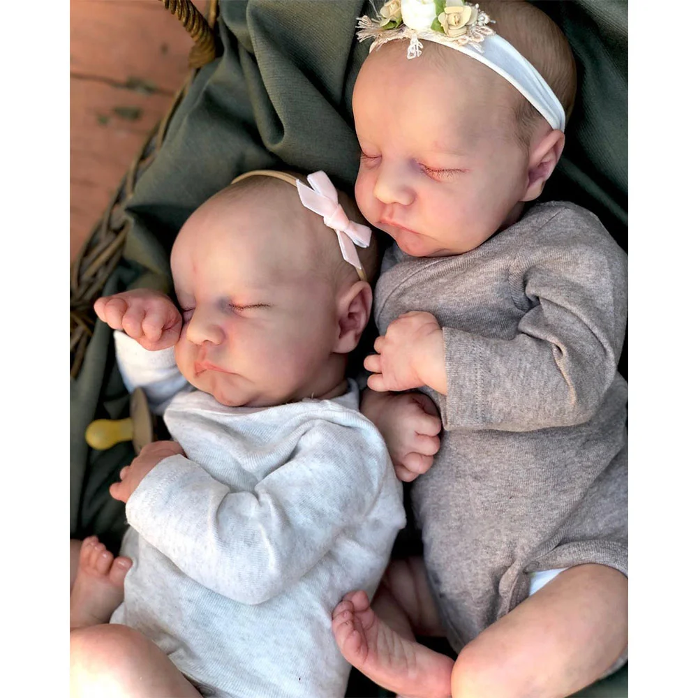 20" Reborn Newborn Twins Sister Soft Silicone Baby Dolls Wanbin and Abintion -Creativegiftss® - [product_tag] RSAJ-Creativegiftss®