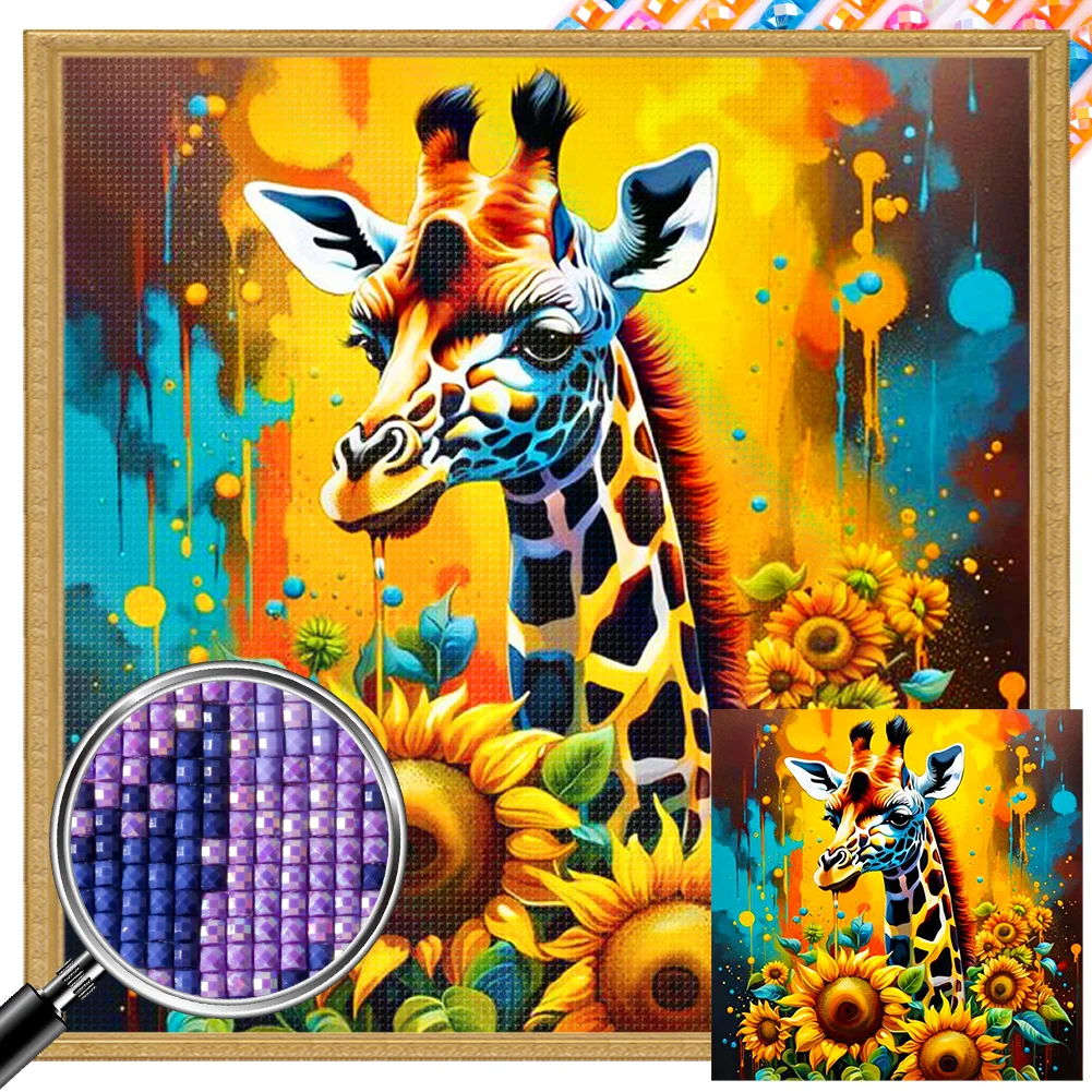 AB Diamond Painting - Square Drill - Giraffe(45*45cm)-1008892.01