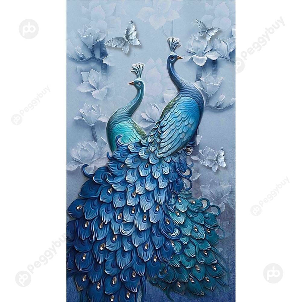 

30*40CM Square Drill Diamond Painting-Peacock, 501 Original