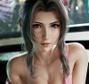 Aerith Gainsborough in Pink Dress Decorative Painting - (FF7) Final Fantasy VII - Xingkong Studio