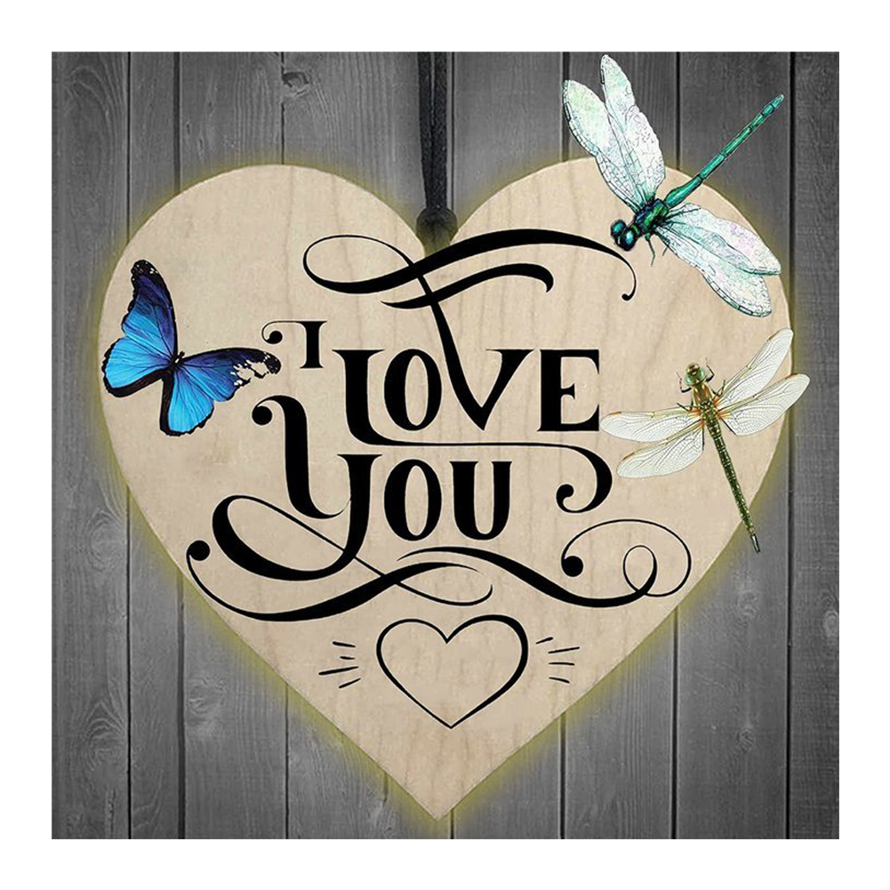 

Heart Letter - Round Drill Diamond Painting - 30*30CM, 501 Original