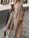 Casual Plain Loose Long Sleeve Cardigan Coat