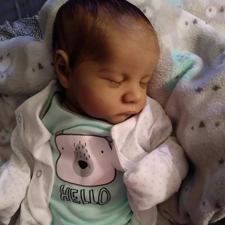 20" Lifelike Asleep African American Reborn Boy Newborn Baby Doll Cayden,Gift for Kids