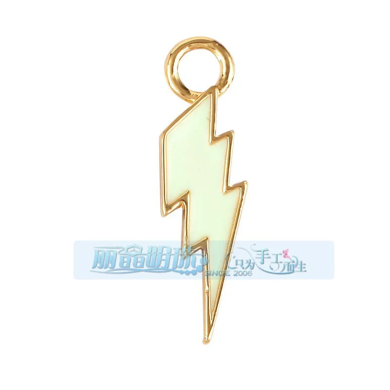 1 Piece 27*7.5mm 6*24mm Copper Lightning Pendant Jewelry Accessories
