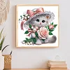 Flower Kitten - Crystal Rhinestone Diamond Painting