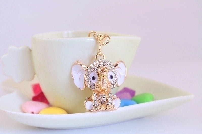 Cute Elephant Alloy Women’s Keychain