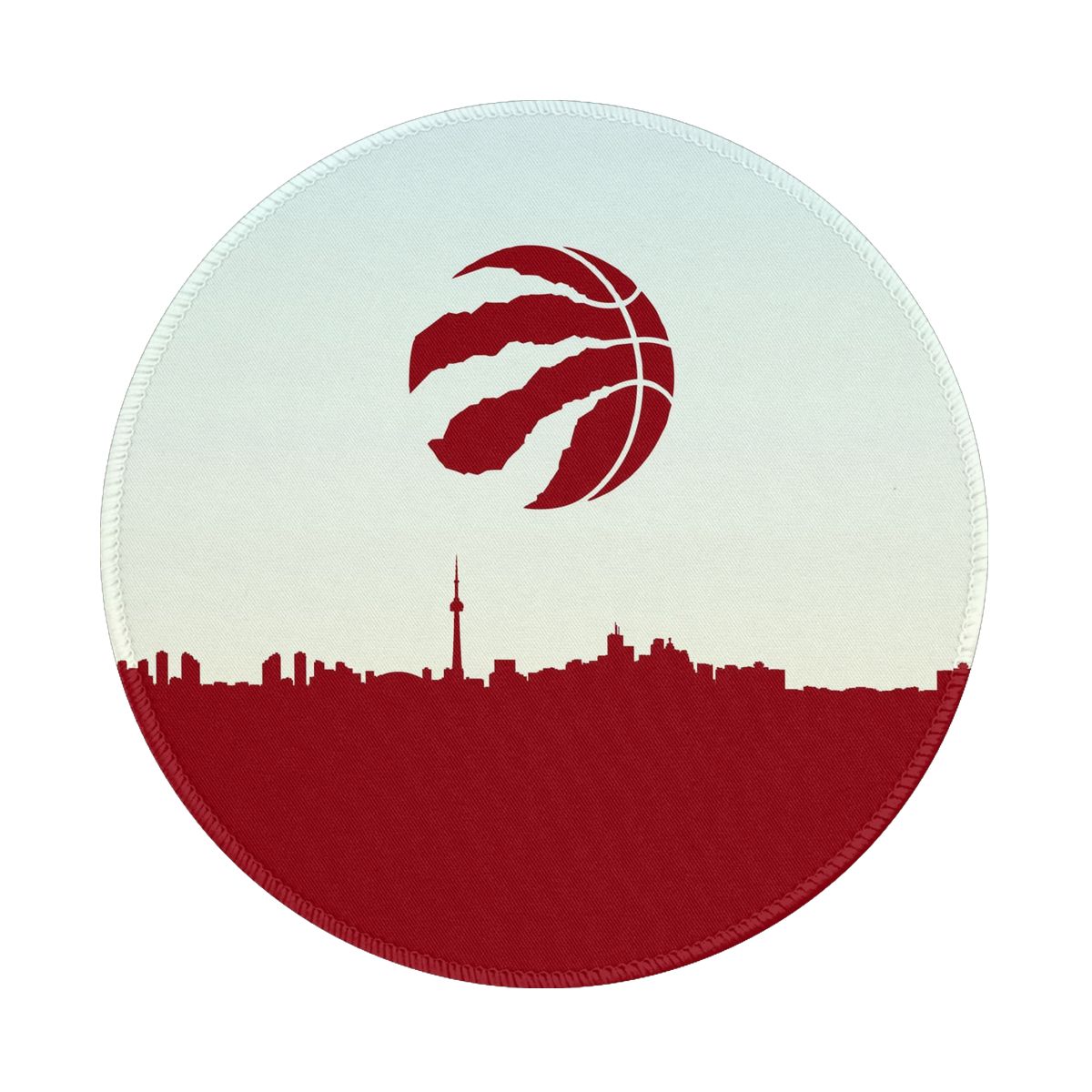 Toronto Raptors Landscape Logo Waterproof Round Mouse Pad for Wireless Mouse
