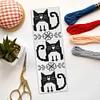 Cartoon Cat-11CT Stamped Cross Stitch Bookmark 18*6cm(Double Sided)
