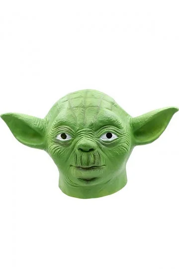 Funny Adult Star Wars Yoda Latex Mask For Halloween Cosplay Party Green-elleschic