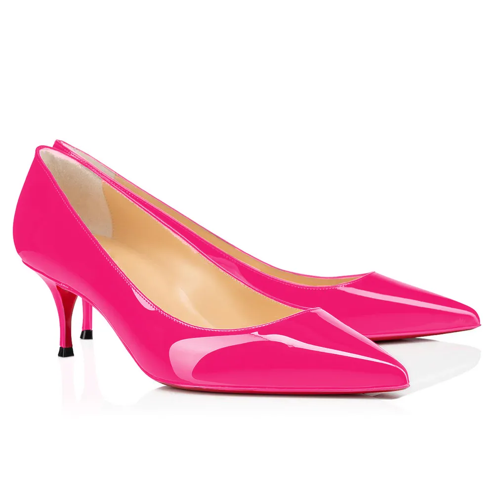 60mm Kitten Red Soles Summer Daily Pumps Patent-vocosishoes