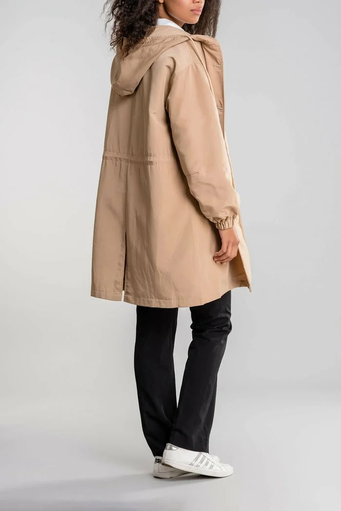 Water Resistant Oversized Hooded Windbreaker Rain Jacket