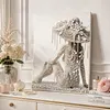 (30x40cm)DIY Pearl Painting Framed Beauty Handmade Pearl Material Art Kit Living Room Decor