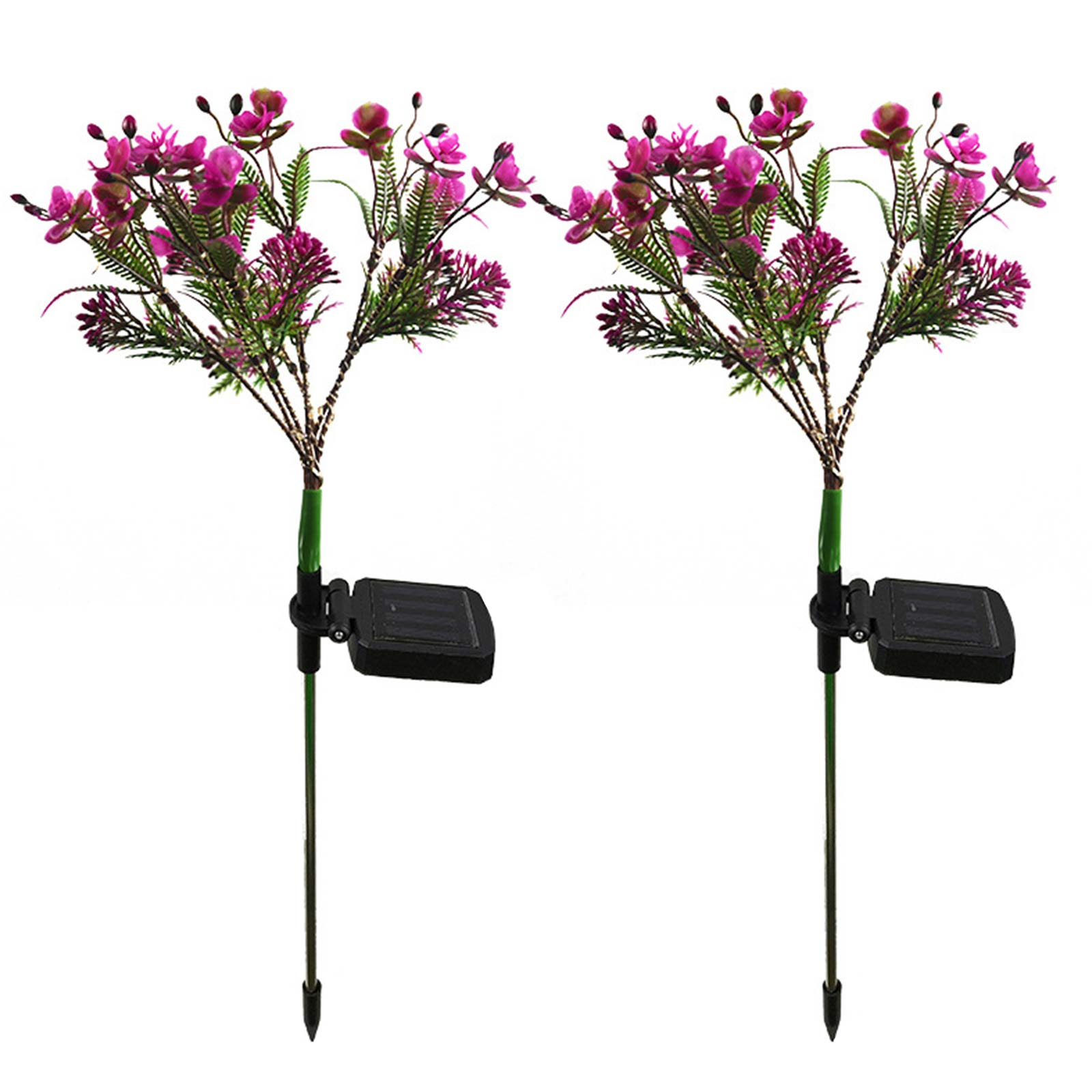 

Solar Stake Flower Lights Outdoor with 2 Phalaenopsis Decorative Lighting, 501 Original