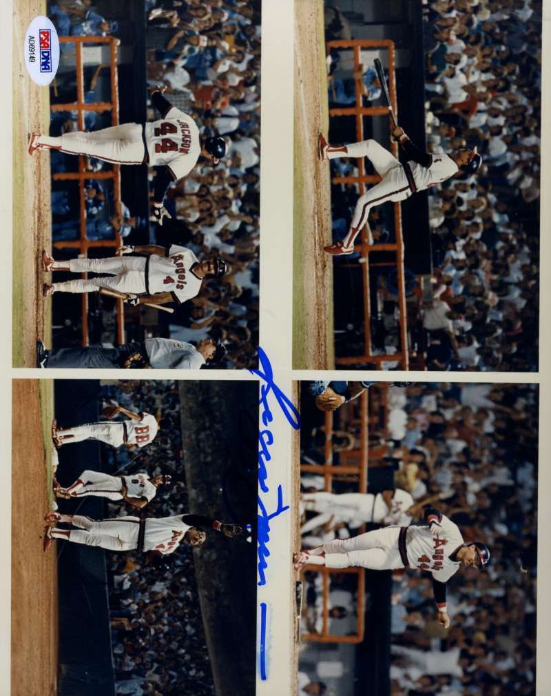 Reggie Jackson 400 Hr Psa Dna Coa Autograph 8x10 Photo Poster painting Hand Signed Authentic