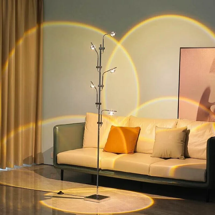 Sunset Mood Electroplated Floor Lamp(Comes with 8 Lighting Colors and 35 Color Films)
