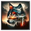 (Stamped/Counted) Wolf Silhouette-11CT Cross Stitch 40*40cm