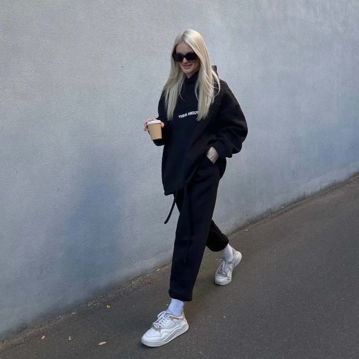 Women's Fashion Hooded Sports Casual Sweatshirt Set