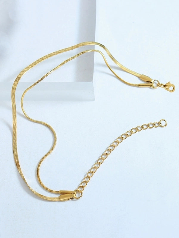 Retro Round Solid Color 304 Stainless Steel 18K Gold Plated Bracelets In Bulk