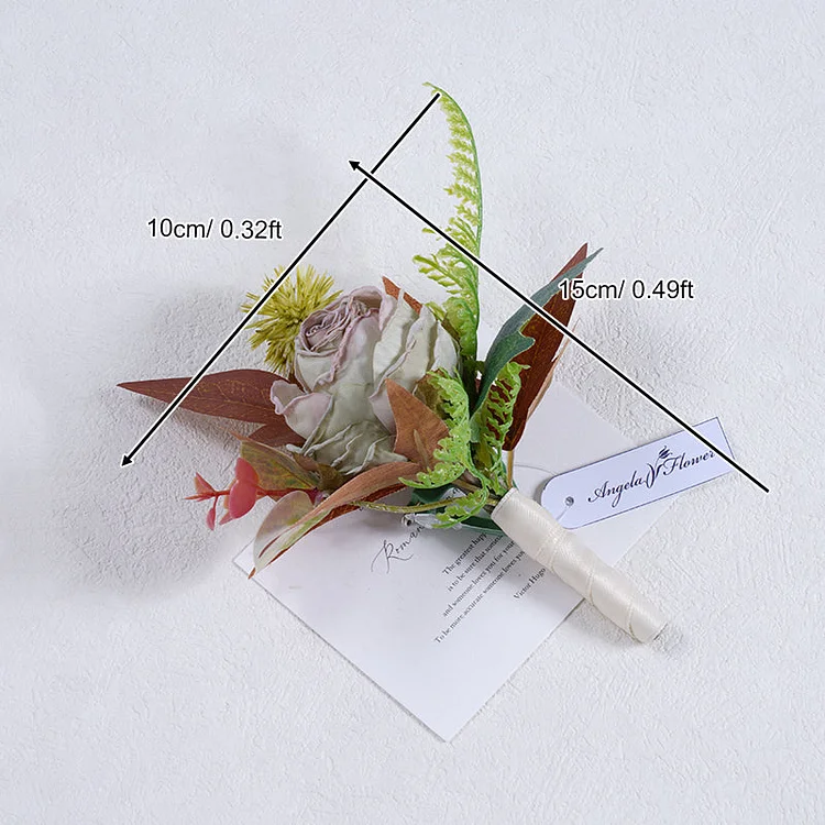 A8639 White Champagne Ladies Bridesmaid Bridal Corsages Flowers Wedding