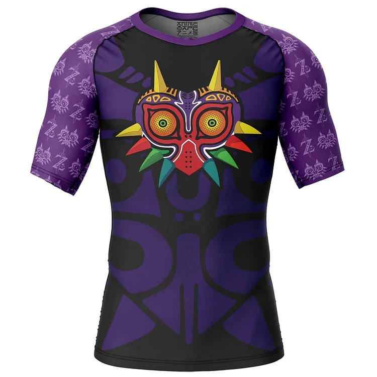 Majora’s Mask Legend of Zelda Short Sleeve Rash Guard Compression Shirt
