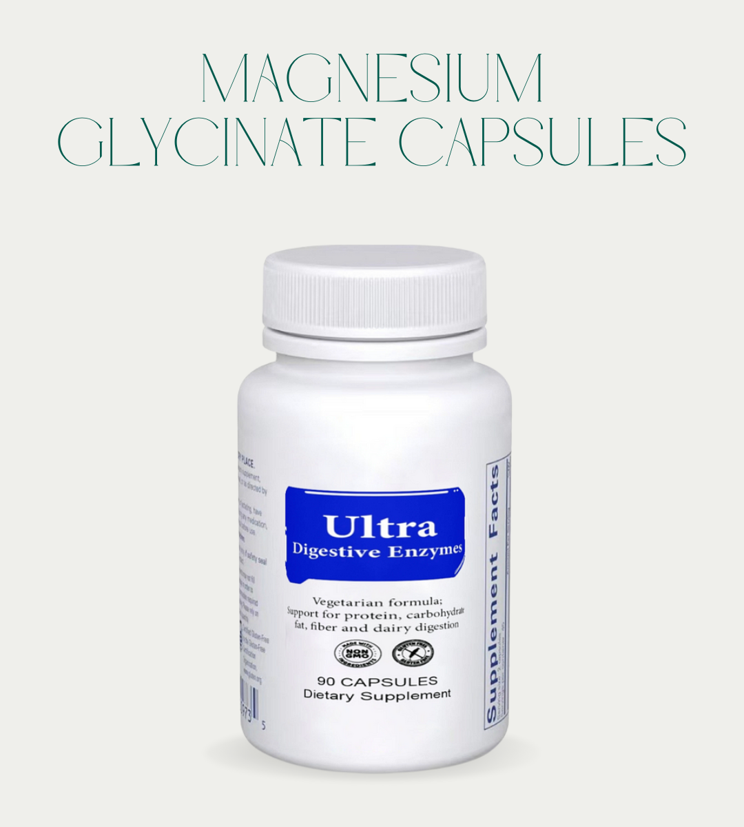 Magnesium Glycinate Capsules – Stress Relief, Sleep, Heart & Muscle Support – 90 Count