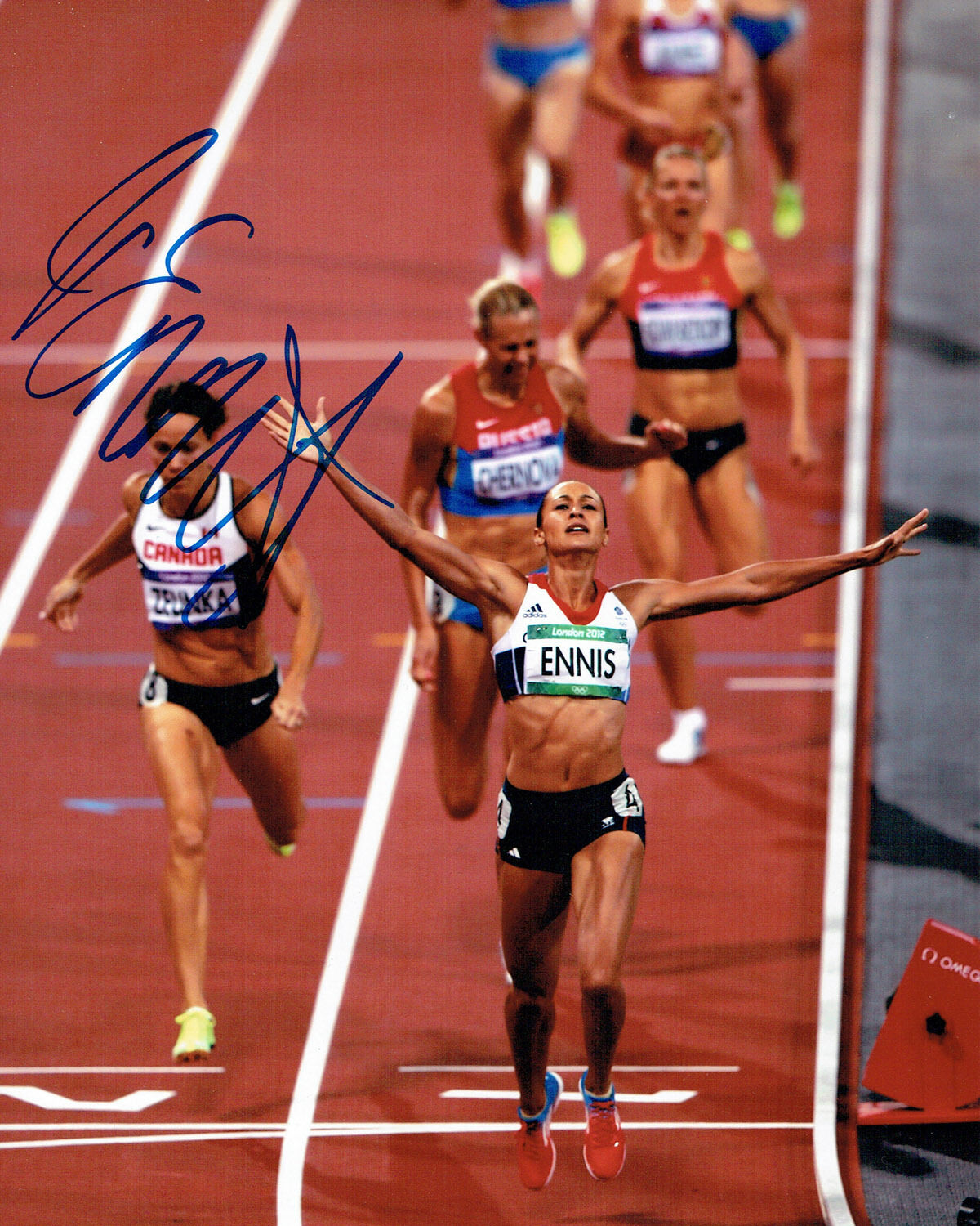 Jessica ENNIS HILL Autograph Signed Photo Poster painting A AFTAL COA OLYMPIC Gold Medal WINNER