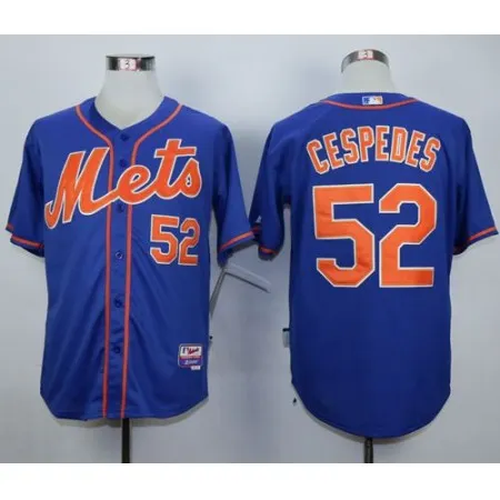 Mets #52 Yoenis Cespedes Blue Alternate Home Cool Base Stitched MLB Jersey