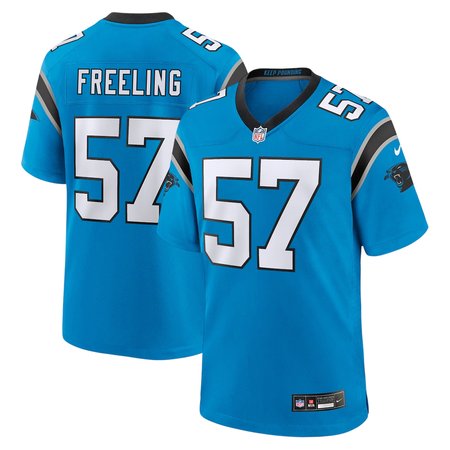 Men's Carolina Panthers #57 Monroe Freeling Blue 2026 NFL Draft Game Jersey