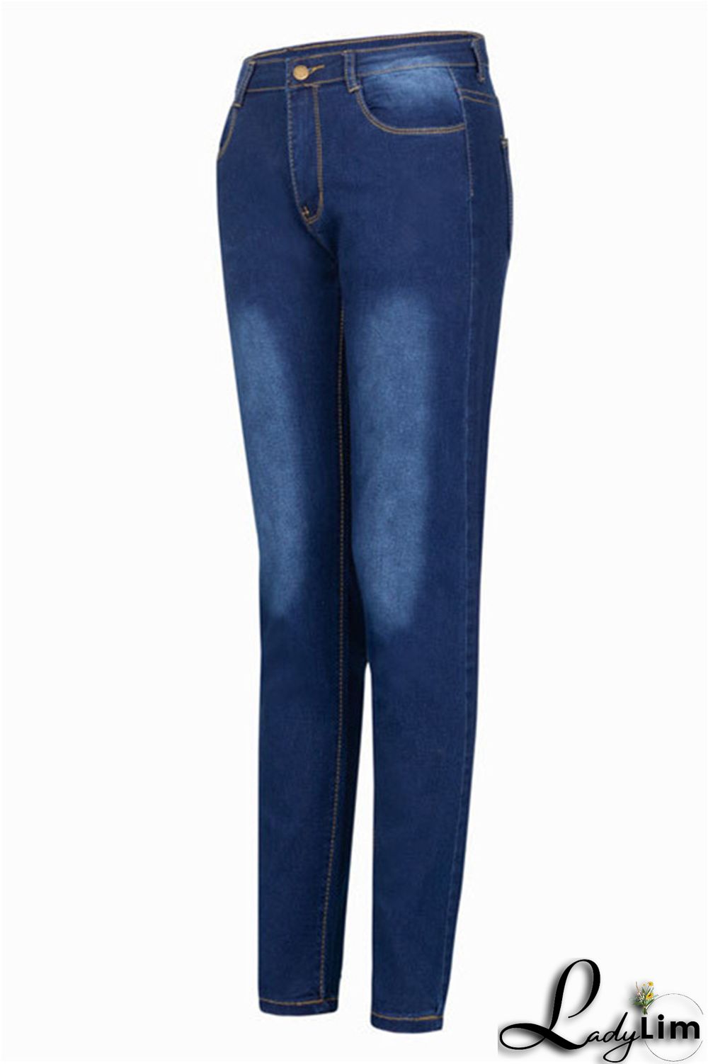 Black Fashion Casual Solid Basic High Waist Skinny Denim Jeans