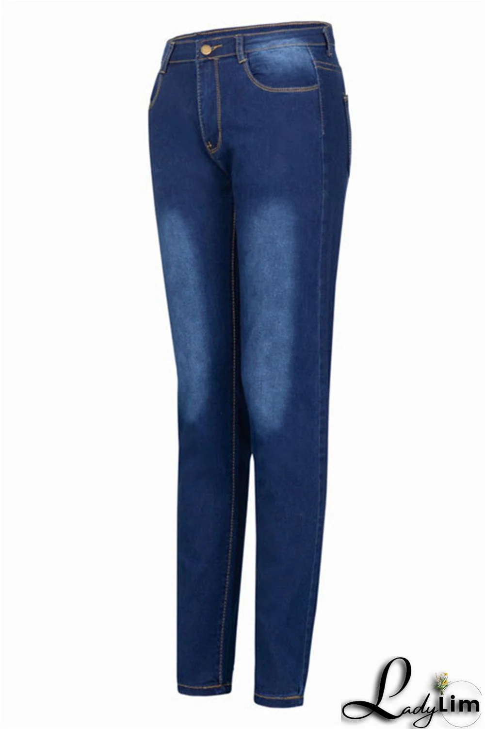 Black Fashion Casual Solid Basic High Waist Skinny Denim Jeans