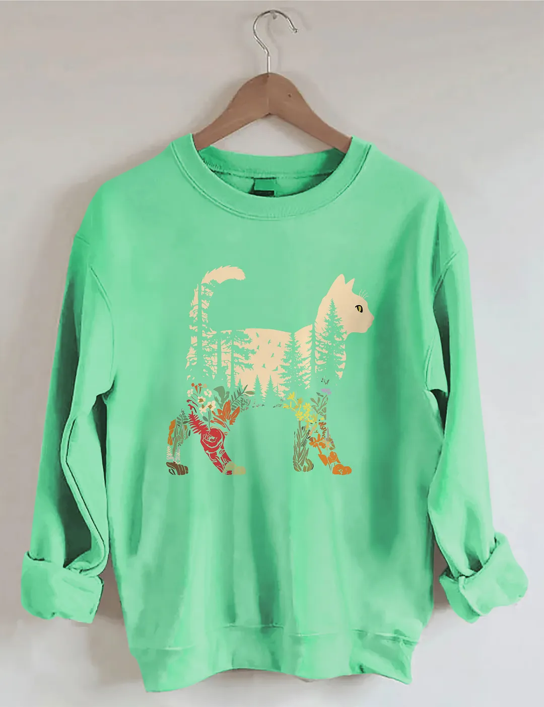 Boho Cat Plants Sweatshirt