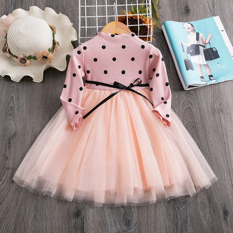 Uveng 1 2 3 4 5 Year White Dress for Girl Lace Tulle Baby Girl Clothes Birthday Party Princess Elegant Gown Flower Wedding Prom Dress