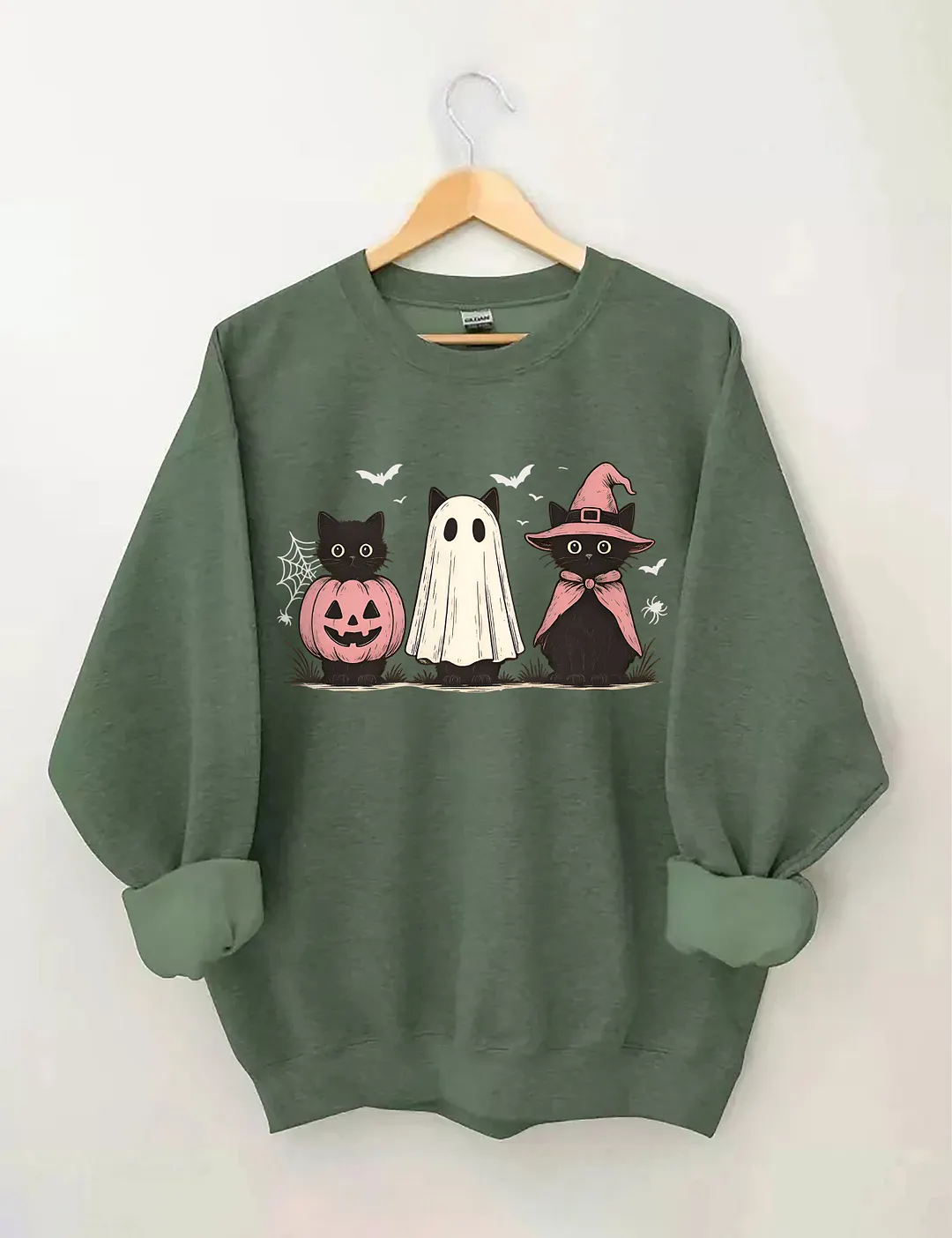 Boo Ghost Black Cat Sweatshirt