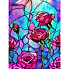 Combo Kit（2PCS)-Diamond Painting-DIY DIY Full Round Drill Glass Roses Flower (30*40CM)