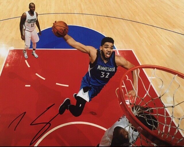 PROOF! KARL ANTHONY TOWNS Signed Autographed 8x10 Photo Poster painting Timberwolves