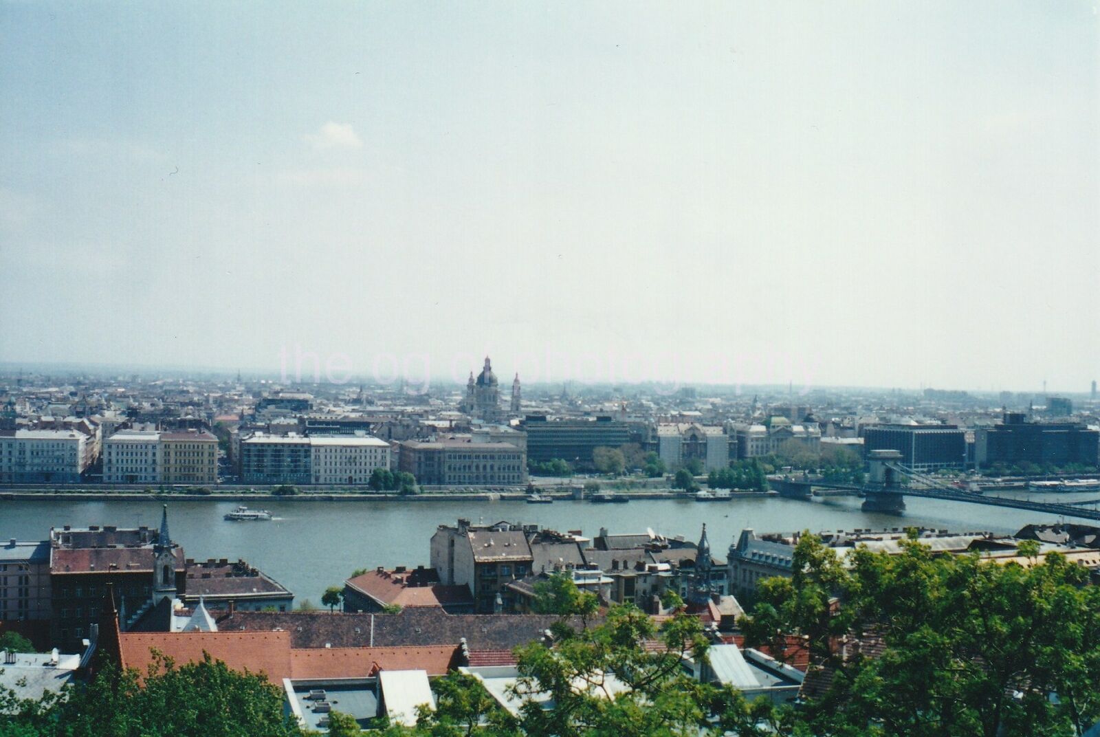 Budapest Hungary FOUND Photo Poster painting ColorOriginal DANUBE RIVER 95 12 A