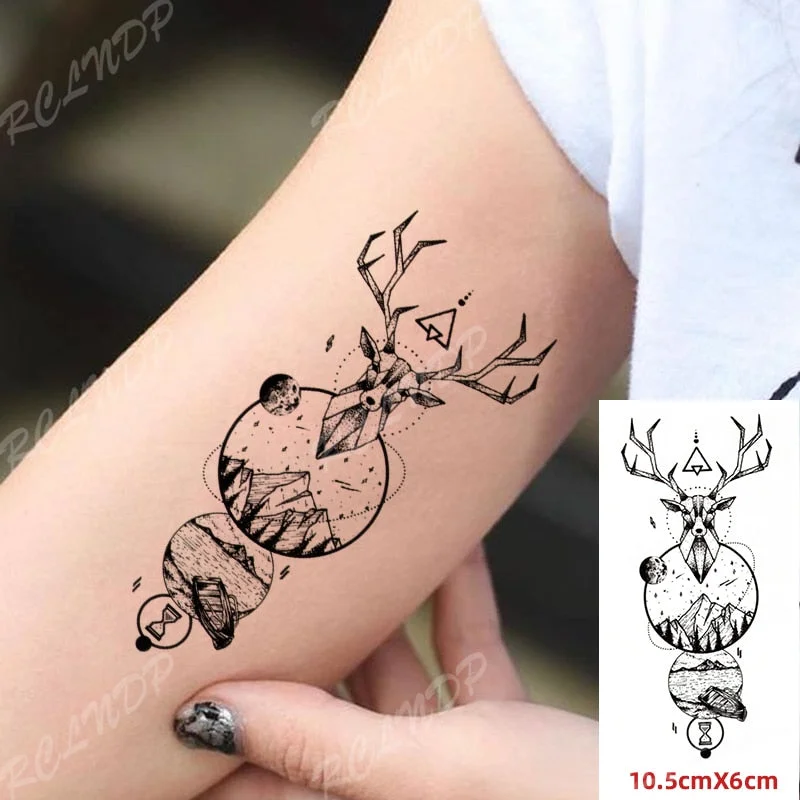 Waterproof Temporary Tattoo Sticker Lion King Crown Cross Heart Pattern Fake Tatto Flash Tatoo Small Body Art for Kids Women Men
